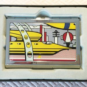 Metal Roy Lichtenstein Pop Art Biz Card Holder